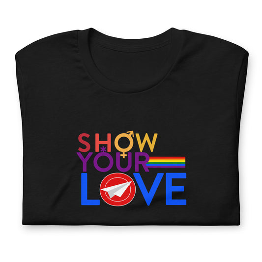 Show Your Love with Gender Symbols & Rainbow Unisex t-shirt